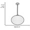 Access Lighting Callisto, Pendant, Brushed Steel Finish, Opal Glass 50181-BS/OPL - alternate 2